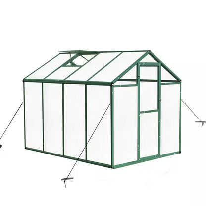 72.83 In. W X 97 In. D X 86.42 In. H Polycarbonate Raised Base and Anchor Aluminum Heavy Duty Walk-In Greenhouse